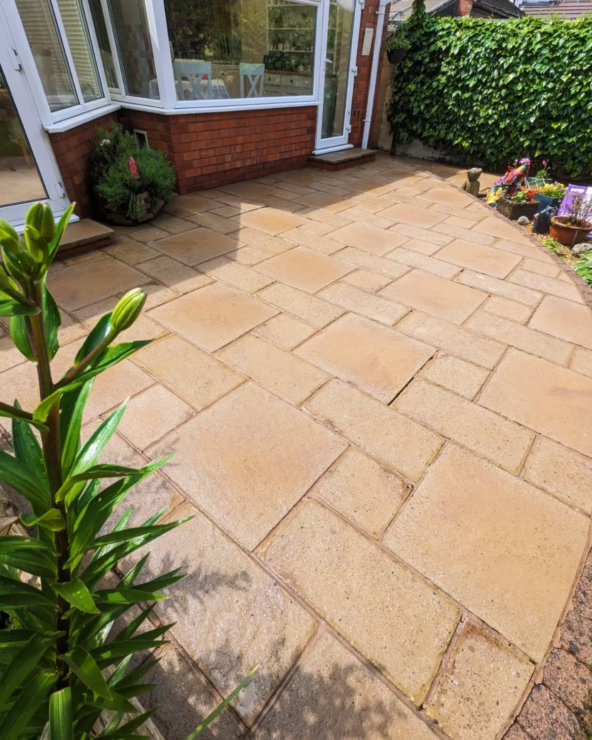 Same patio in Much Hoole after cleaning
