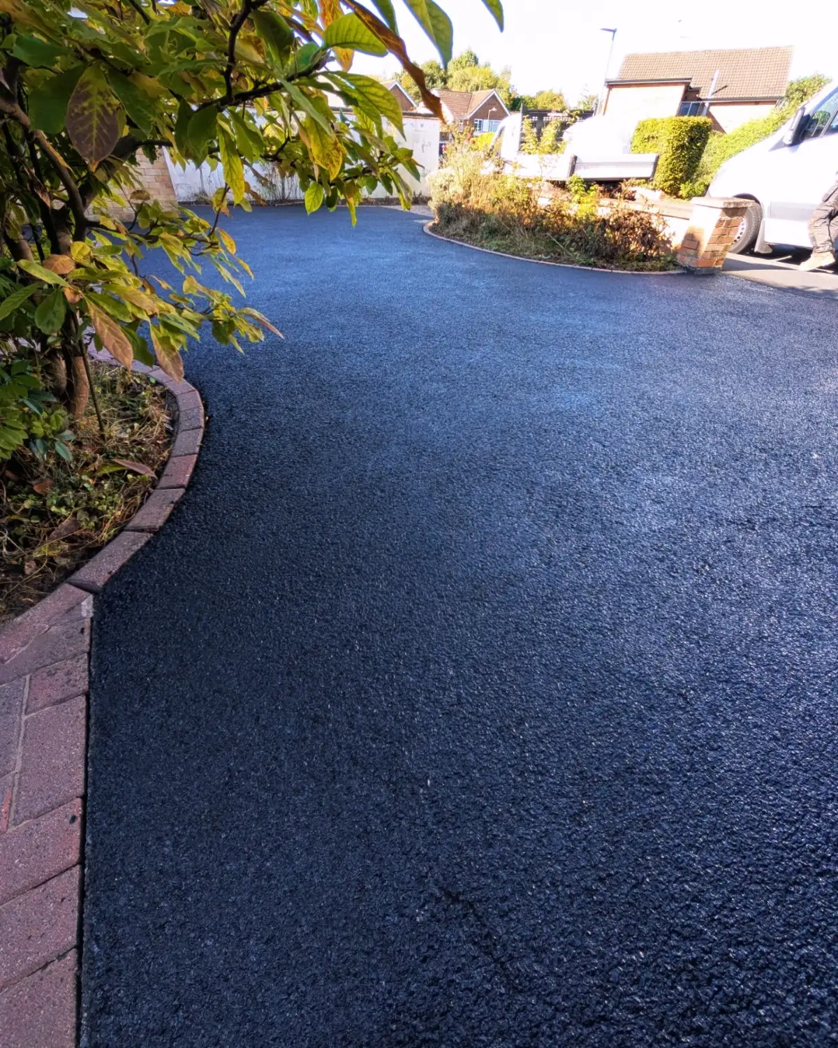 Same tarmac driveway in Chorley after cleaning